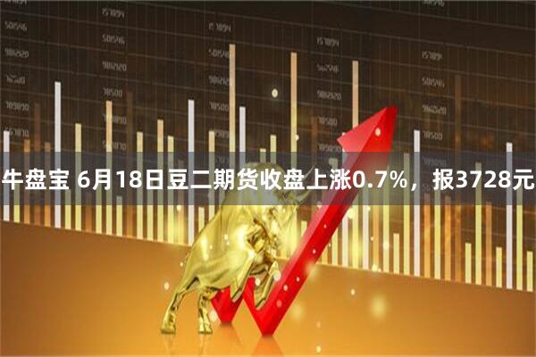 牛盘宝 6月18日豆二期货收盘上涨0.7%，报3728元